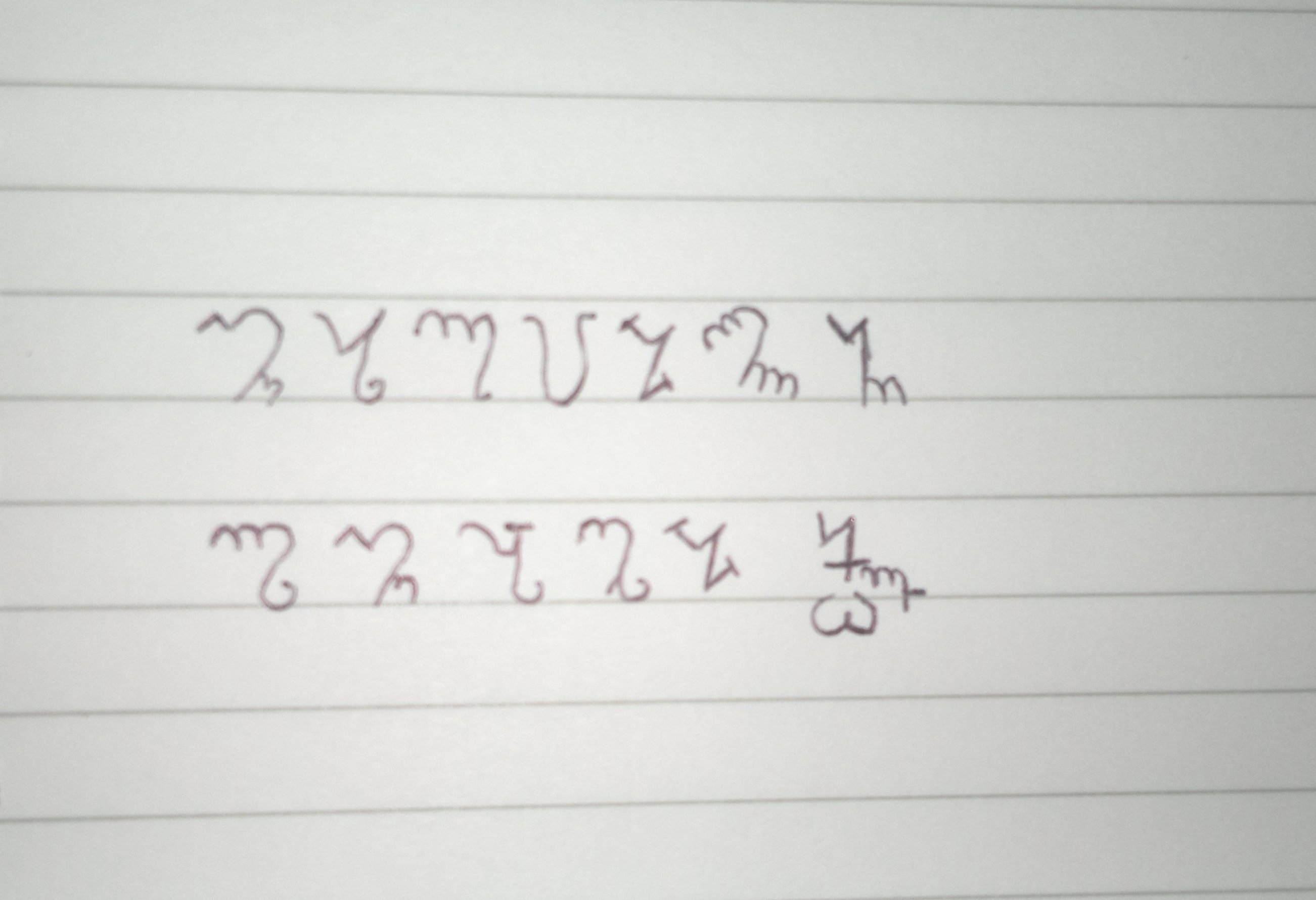 How to write in theban script